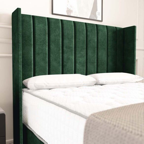Prague Wingback Divan Bed - Emerald Coniston