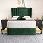 Prague Wingback Divan Bed - Emerald Coniston