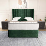 Prague Wingback Divan Bed - Emerald Coniston