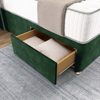 Prague Wingback Divan Bed - Emerald Coniston