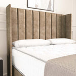 Prague Wingback Divan Bed - Mink Coniston
