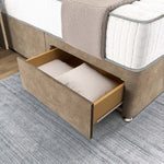 Prague Wingback Divan Bed - Mink Coniston