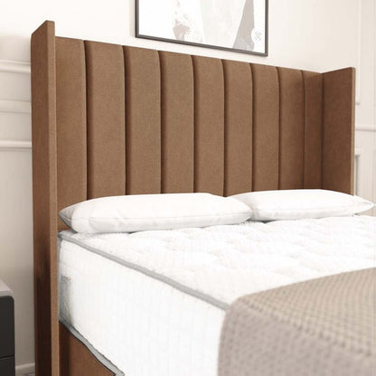 Prague Wingback Divan Bed - Mink Naples
