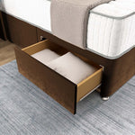 Prague Wingback Divan Bed - Mocca Plush Velvet