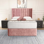 Prague Wingback Divan Bed - Pink Coniston