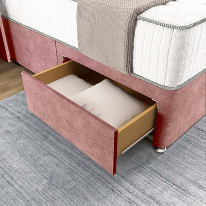 Prague Wingback Divan Bed - Pink Coniston