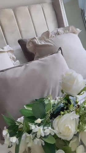 Prague Wingback Divan Bed - Seal Grey Naples