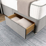 Prague Wingback Divan Bed - Silver Linoso