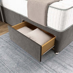 Prague Wingback Divan Bed - Slate Grey Naples