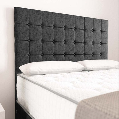 Rio Divan Bed - Black Chenille