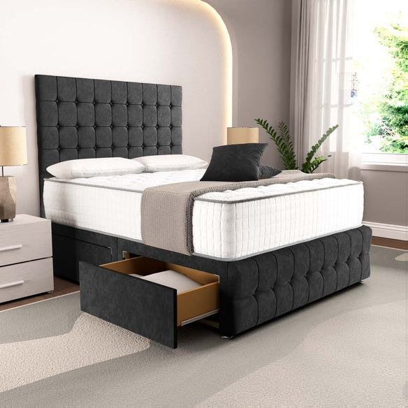 Rio Divan Bed - Black Naples