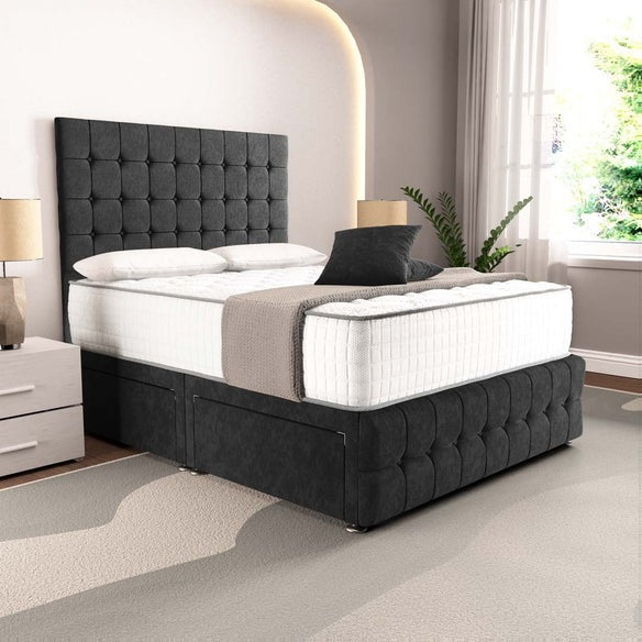 Rio Divan Bed - Black Naples