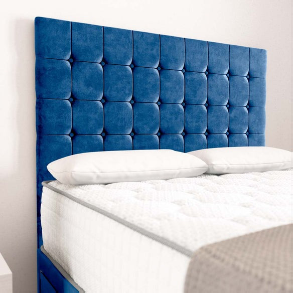 Rio Divan Bed - Blue Plush Velvet