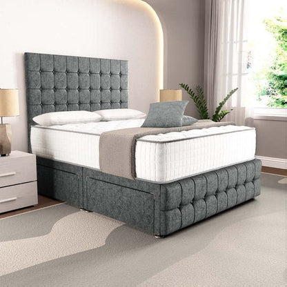 Rio Divan Bed - Charcoal Chenille