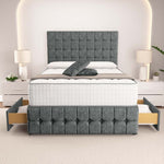 Rio Divan Bed - Charcoal Chenille