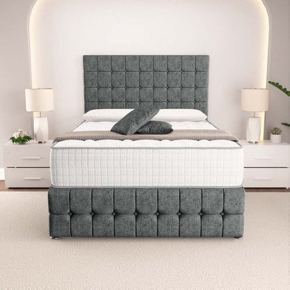 Rio Divan Bed - Charcoal Chenille
