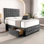 Rio Divan Bed - Charcoal Coniston