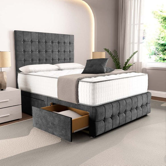 Rio Divan Bed - Charcoal Coniston