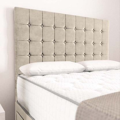 Rio Divan Bed - Cream Plush Velvet