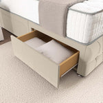 Rio Divan Bed - Cream Plush Velvet