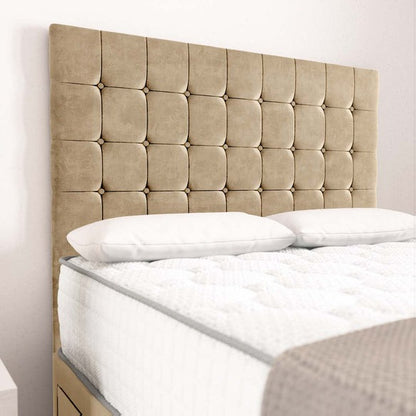 Rio Divan Bed - Mink Plush Velvet