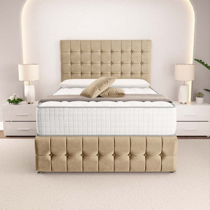Rio Divan Bed - Mink Plush Velvet