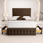 Rio Divan Bed - Mocca Plush Velvet