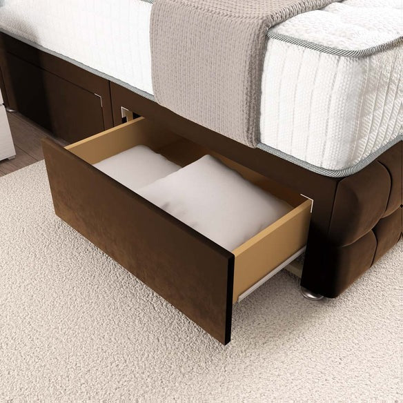 Rio Divan Bed - Mocca Plush Velvet
