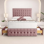 Rio Divan Bed - Pink Plush Velvet