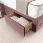 Rio Divan Bed - Pink Plush Velvet