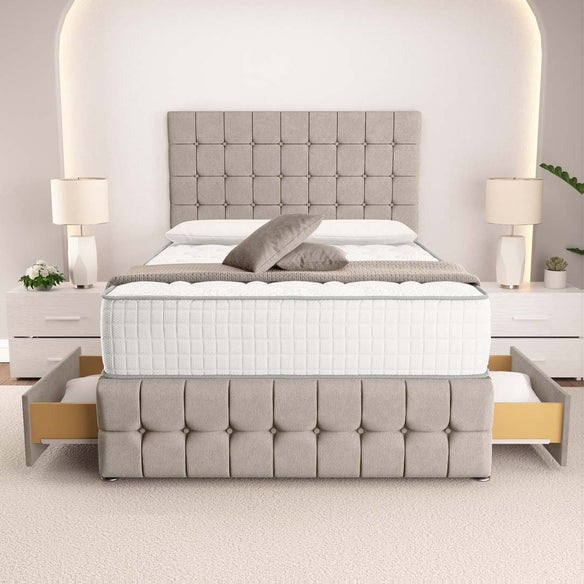 Rio Divan Bed - Seal Grey Naples