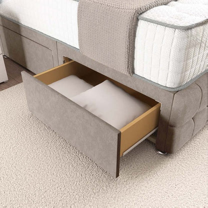 Rio Divan Bed - Seal Grey Naples