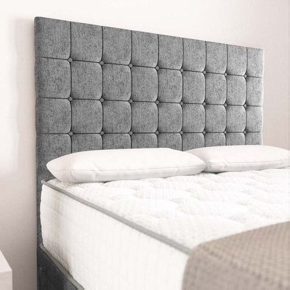 Rio Divan Bed - Silver Chenille