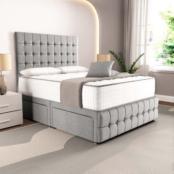 Rio Divan Bed - Silver Linoso