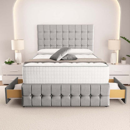 Rio Divan Bed - Silver Linoso
