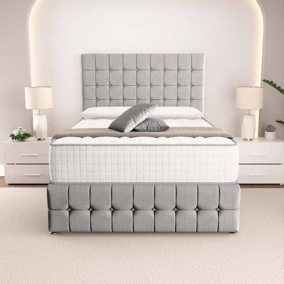 Rio Divan Bed - Silver Linoso
