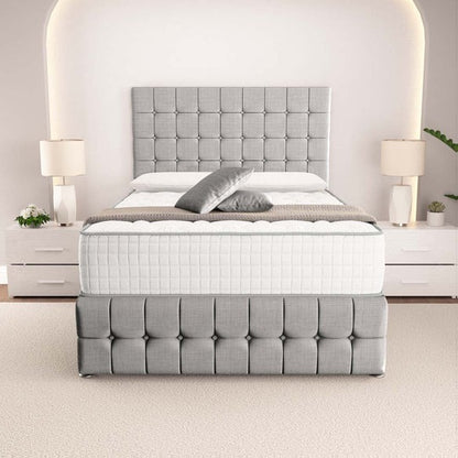 Rio Divan Bed - Silver Linoso
