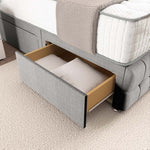 Rio Divan Bed - Silver Linoso