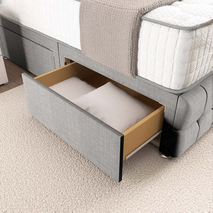 Rio Divan Bed - Silver Linoso