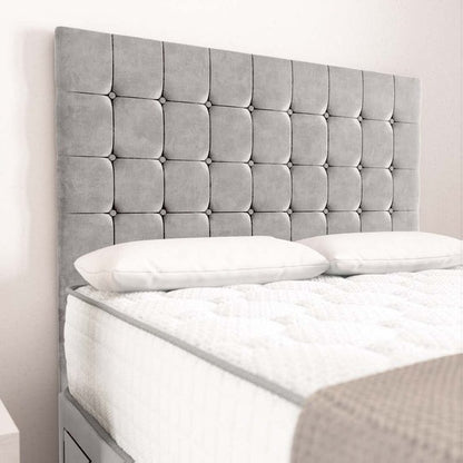 Rio Divan Bed - Silver Plush Velvet
