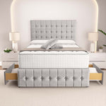 Rio Divan Bed - Silver Plush Velvet