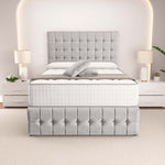 Rio Divan Bed - Silver Plush Velvet