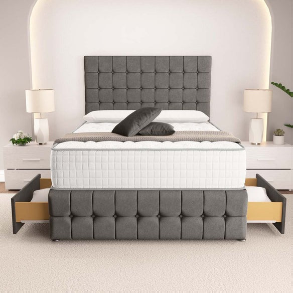 Rio Divan Bed - Slate Grey Naples