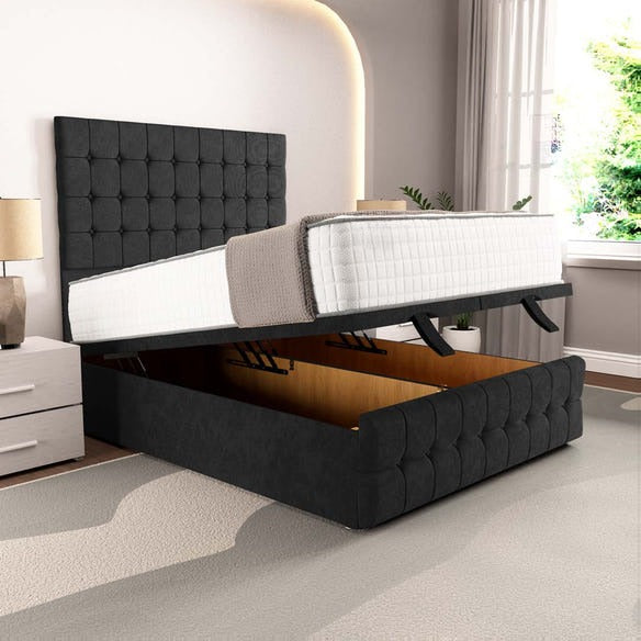 Rio Ottoman Divan Bed - Black Naples