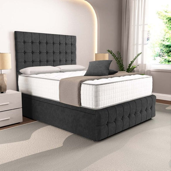 Rio Ottoman Divan Bed - Black Naples