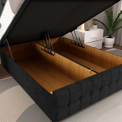 Rio Ottoman Divan Bed - Black Naples