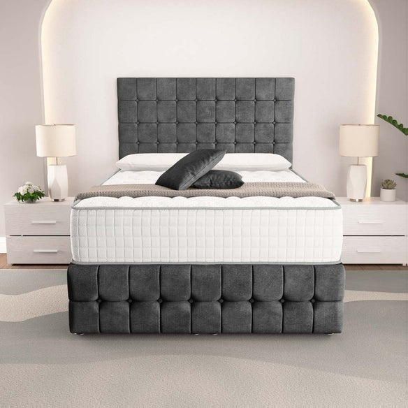 Rio Ottoman Divan Bed - Charcoal Coniston