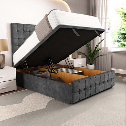 Rio Ottoman Divan Bed - Charcoal Coniston