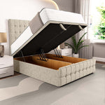 Rio Ottoman Divan Bed - Cream Chenille