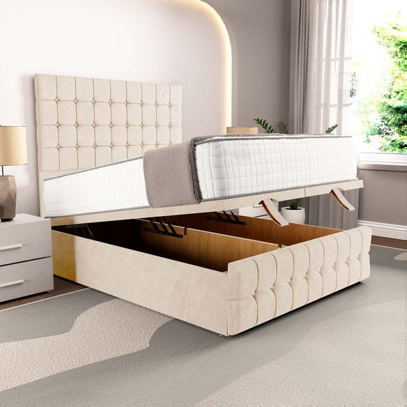 Rio Ottoman Divan Bed - Cream Naples